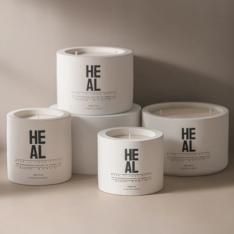 10oz 14oz 16oz 28z large clay cement concrete jar soy wax scented candle