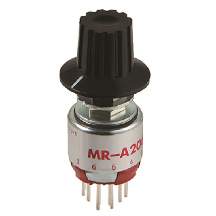 MR-A206 NKK Switches MRA206-A Nikkai Japan 2 pole PC rotary switch 2D6P 6 position