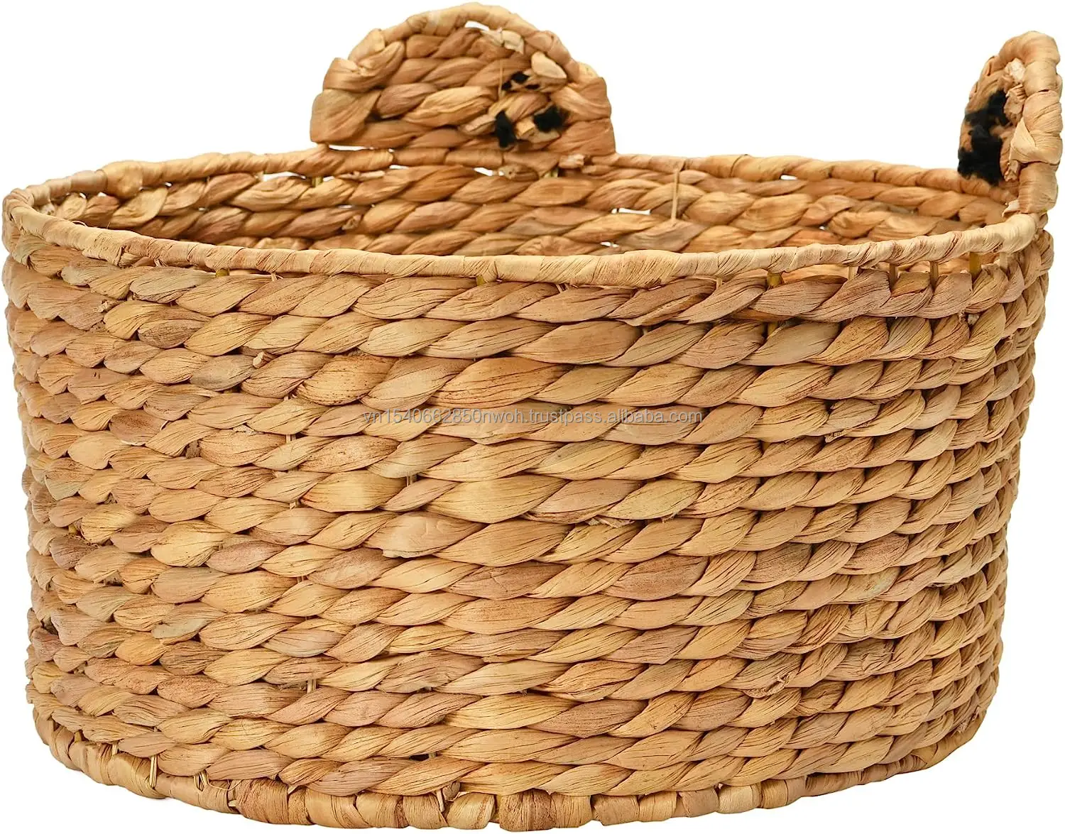 Frog Shape Basket for Laundry Storage Water Hyacinth Basket Safety for Children Wholesale Price