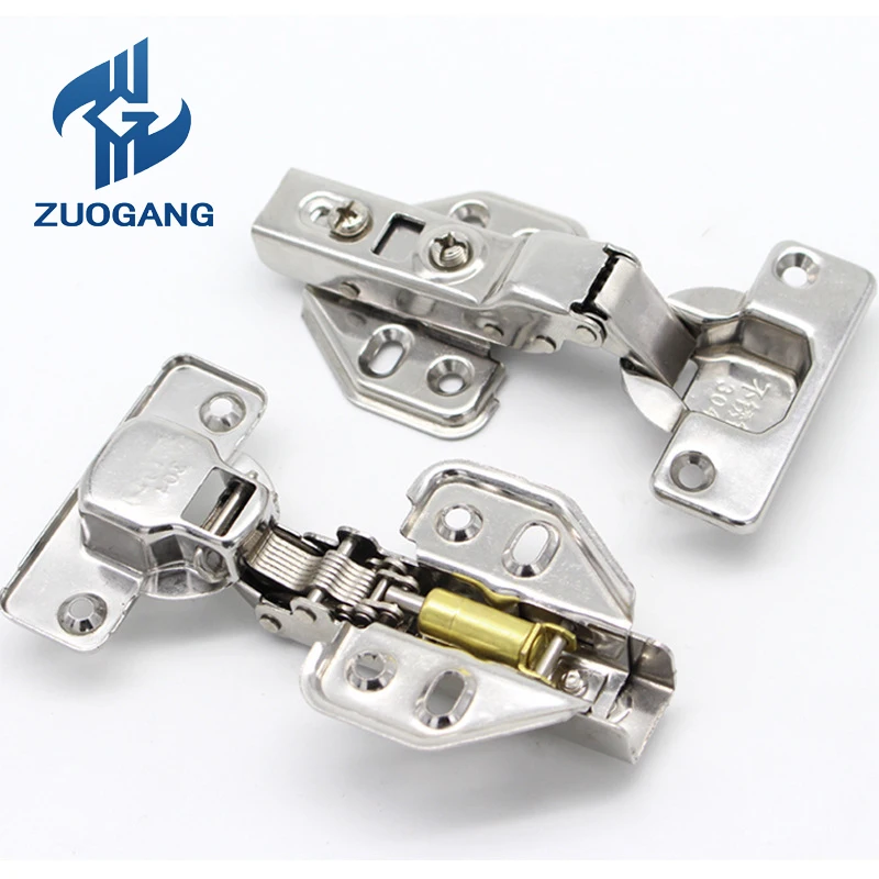 Zuogang New Design Hydraulic Buffer Kitchen hinge Stainless Steel Furniture Fittings Soft Close hinge for Cabinet