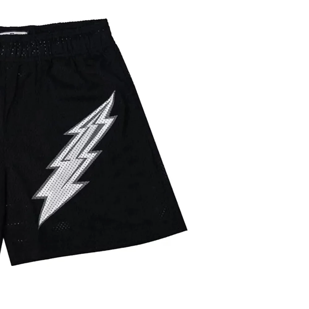 Shorts White Black Skyline Bolt Cyber Unisex Shorts