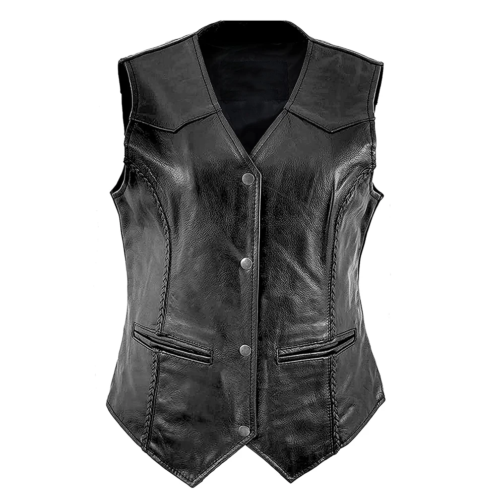 Factory Made Unique Design Men Leather Vest Plus Size Men Leather Vest For Adult Wear Leather Vests