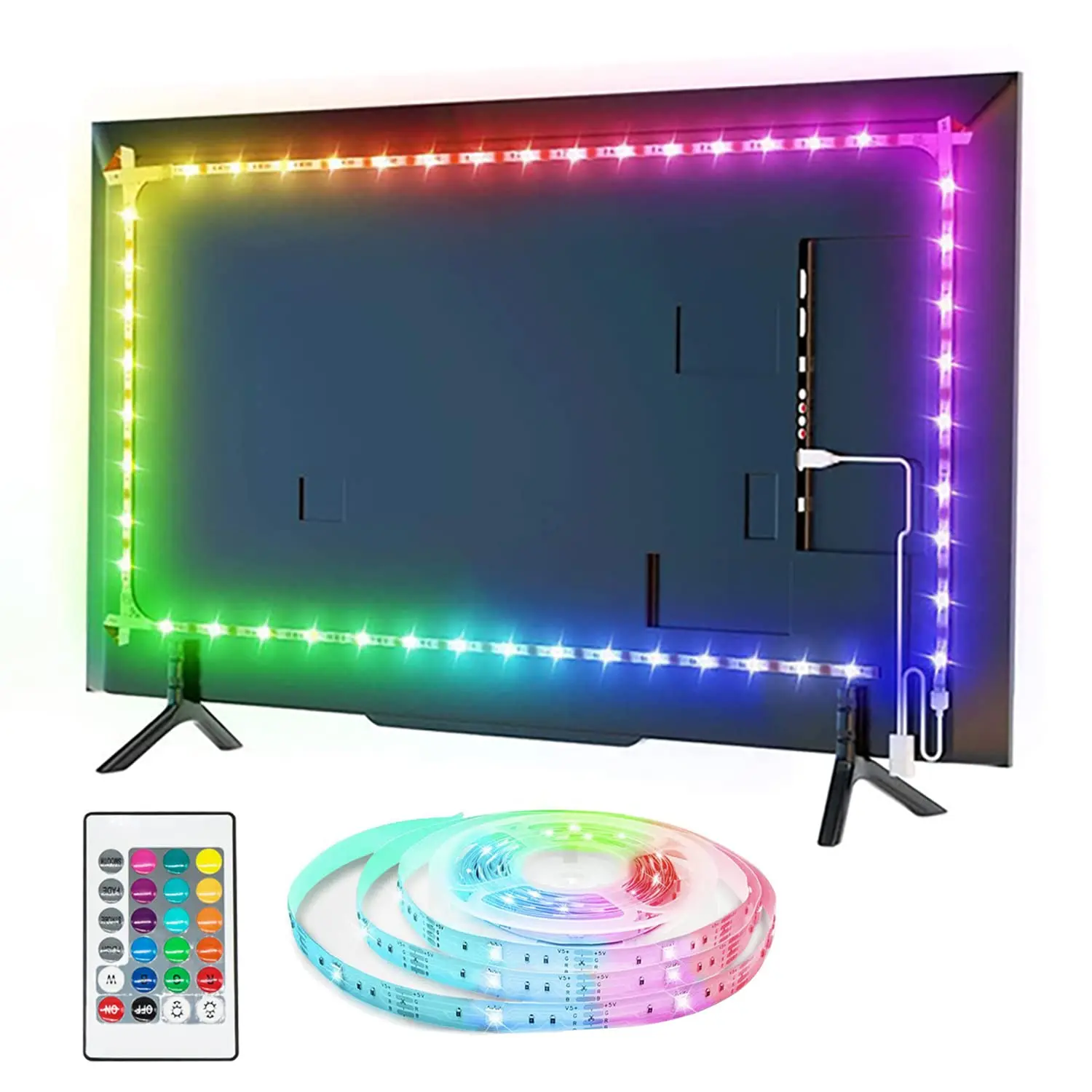 2 м/3 м/5 м IP65 Водонепроницаемая 5050 RGB умная Светодиодная лента Rgbic подсветка бегущая змея 5 В с дистанционным управлением