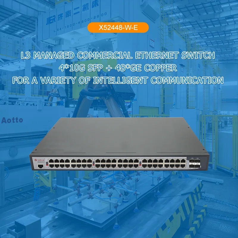 Высокоскоростной L3 Управляемый 4 10GE порт SFP 48 медный гигабитный коммерческий коммутатор Ethernet
