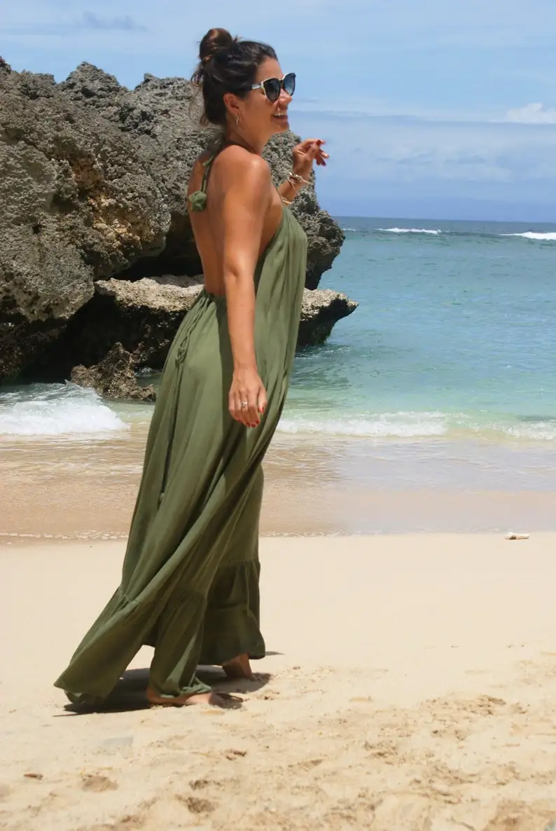 Hot Selling Beautiful Printed Summer Casual Dress Backless Maxi Dress for Women available Printed Making Dresses Women