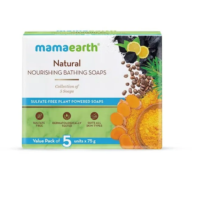 Natural Nourishing Bathing Soaps - 5x75g Direct Factory Price Organic Mama Earth Bathing Soaps Buy From Indian Seller