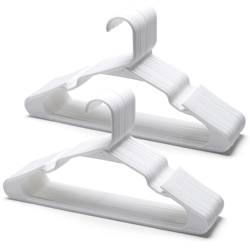 Производственная фабрика AVISDAY Современная сверхмощная дешевая белая пластиковая вешалка для одежды