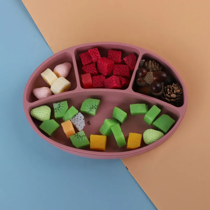 Korean Ins Style  Factory Direct Multi Color Baby Feeding Training Solid Food Bowl Silicone Snack Food Supplement Bowl