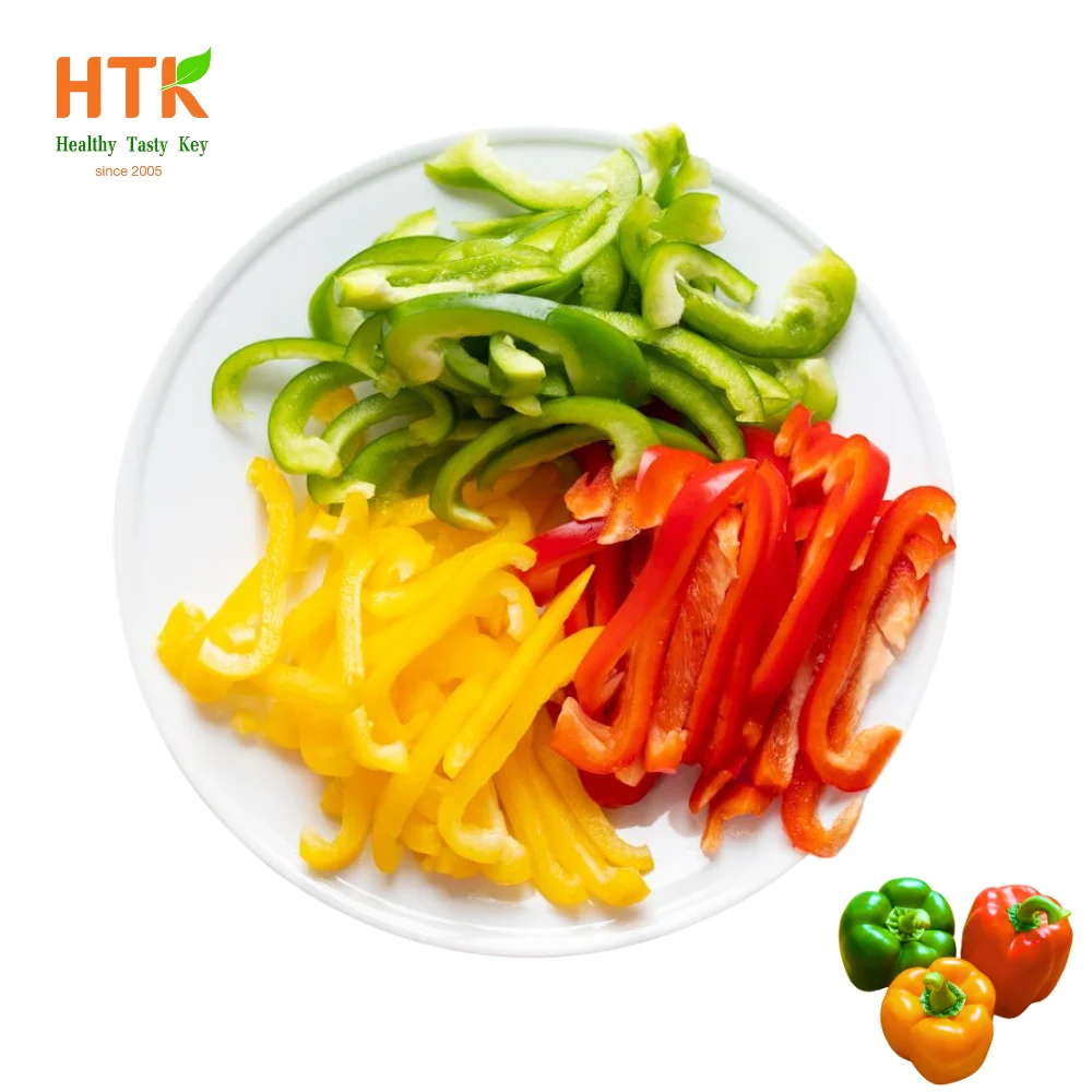 FREE SAMPLES FROZEN IQF MIXED BELL PEPPER FRESH CAPSICUM RED GREEN YELLOW SLICES IN Bulk Quantity for Food & Beverage