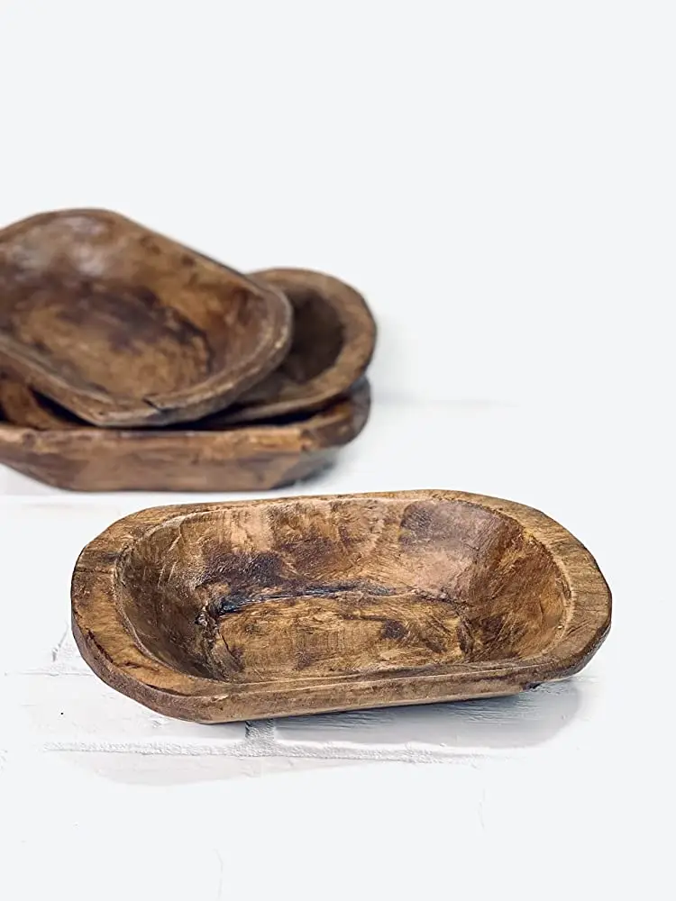 High Quality Wooden Dough Bowl Oval For Candle Making Texas State Gift Holiday Customized Bowl Vietnam Wholesale