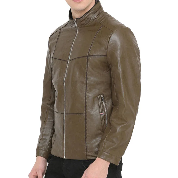 OEM Full Custom Made Leather Thickening Winter Coat Locomotive Motorcycle Black Brown Jacket For Men