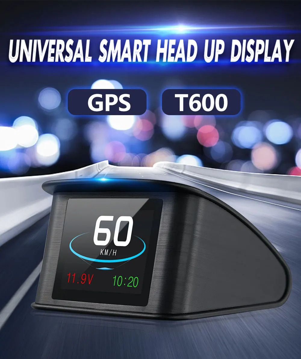 New Hot selling GPS Digital Speedometer and diagnostic tool HUD tpms display projector T600 2.2Inch For Motorcycle Truck Car