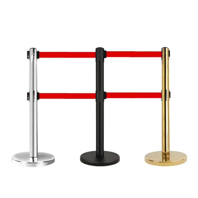 Stainless Steel Barrier Stanchion Post With Retractable Belt Posts Queue Line Manage Pole or Sale