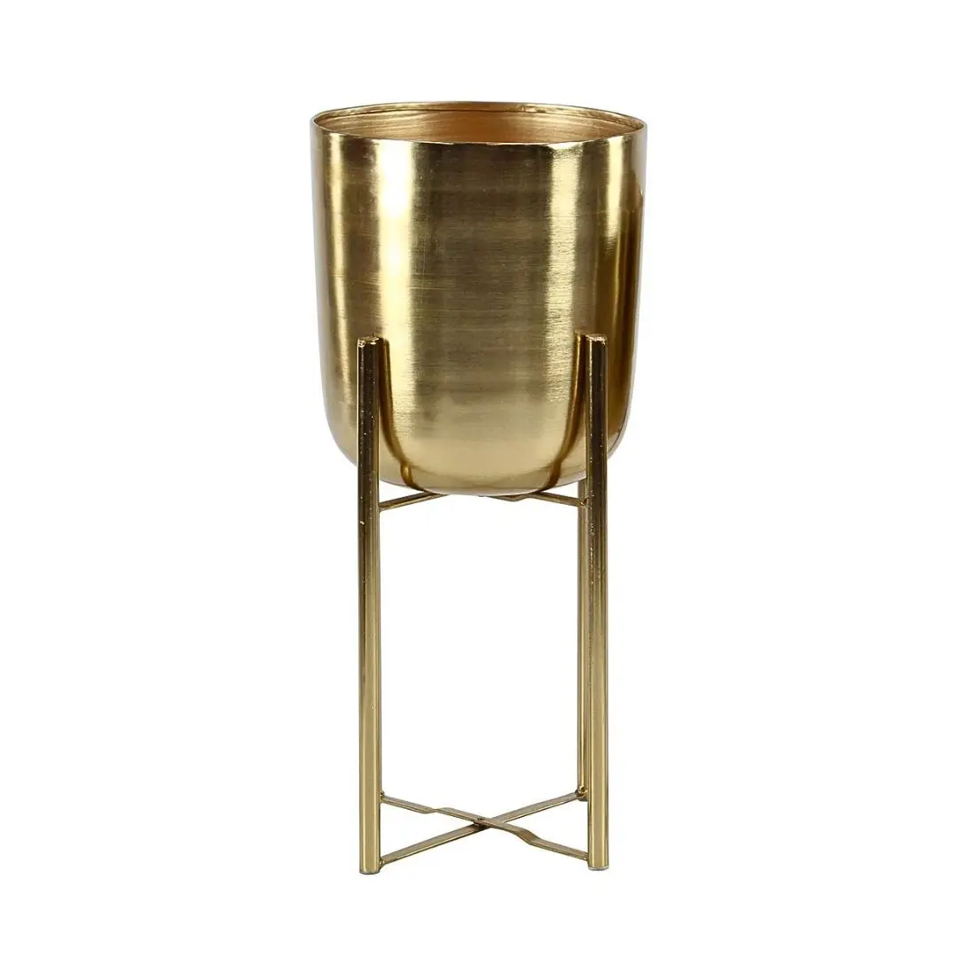 Classic Indian Metal Flower Pots & Planters with Stand for Home Garden Hotel Restaurant Living Room Decoration By WB INC