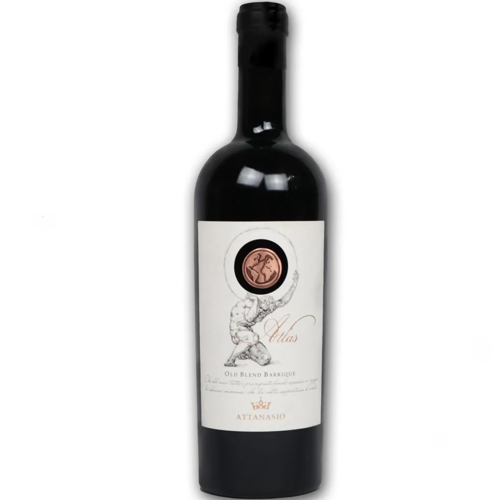 Винтажное хранилище Merlot в винтажном стиле, подходит для сопряжения жареных блюд Attanasio Atlas, старая смесь баррикса, красного вина из Италии