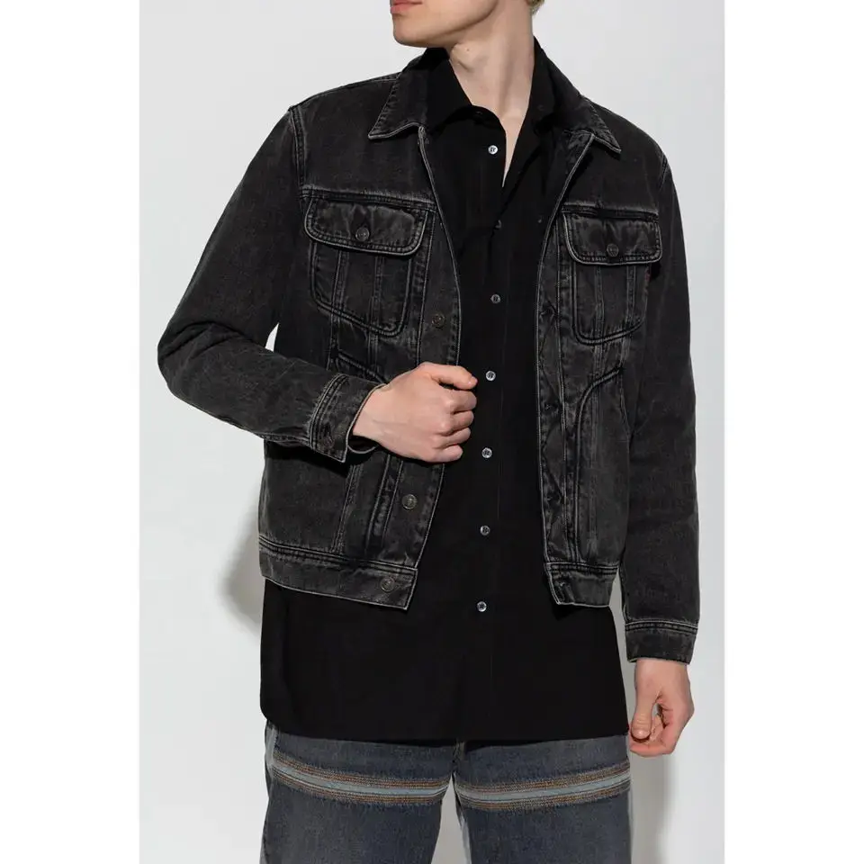 New Autumn Winter Men Casual Style Jeans Denim Jackets Outerwear 100% Cotton Denim Jackets 2024
