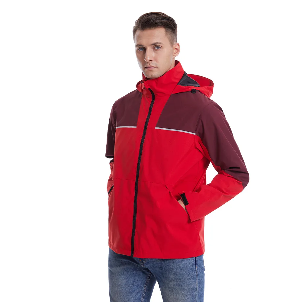 custom men waterproof knit jacket man outerwear snow white zips coats wear in office or casual life