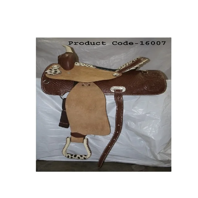 HORSE WESTERN LEATHER SADDLE MADE IN HIGH QUALITY DD LEATHER AND SUPERIOR WORKMANSHIP WHOLESALE