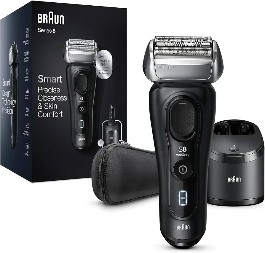 Электробритва Braun Series 8 для мужчин 5 в 1 центр SmartCare корпус питания 8577cc Galvano серебро