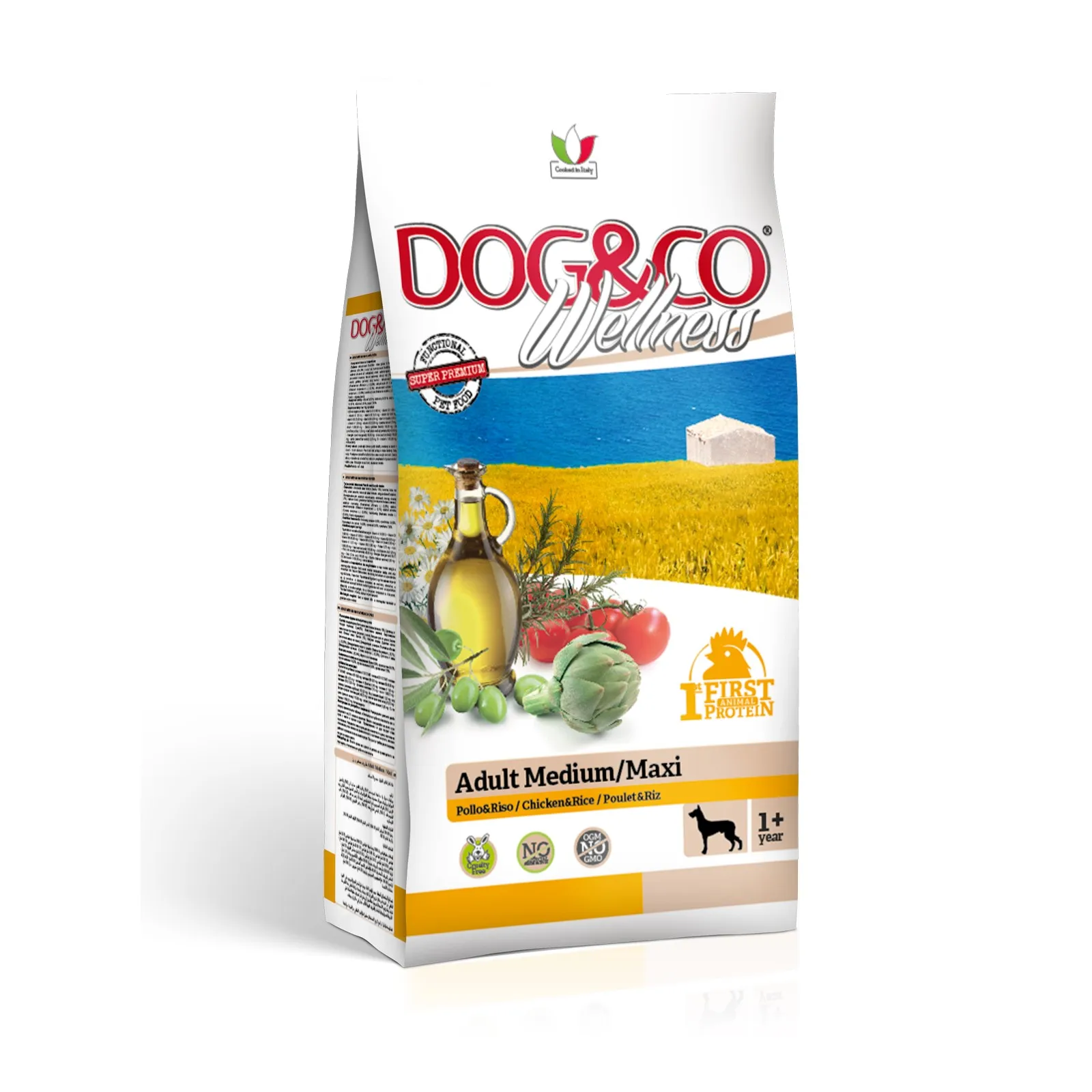 Top Selling Italian Pet Food with Mediterranean Ingredients Content for Adult Dog Kibble Suitable 12kg