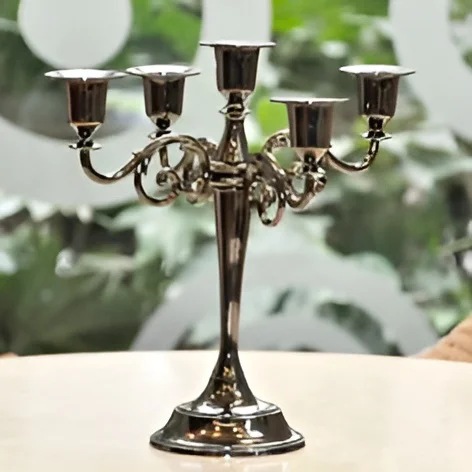 Elegant Colorful Iron Metal Candelabra For Home Interior Candlesticks Lighting Wedding House and Living Room Decoration 2024
