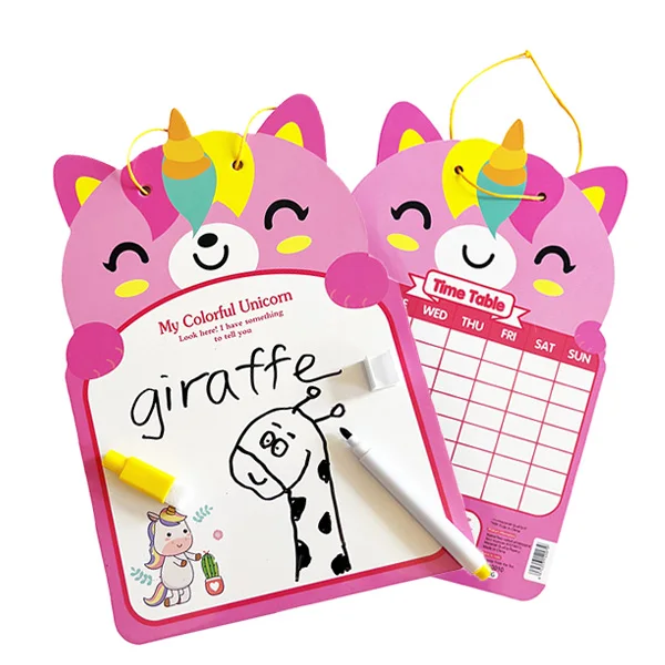 Unicorn Kids Monthly Planner Whiteboard