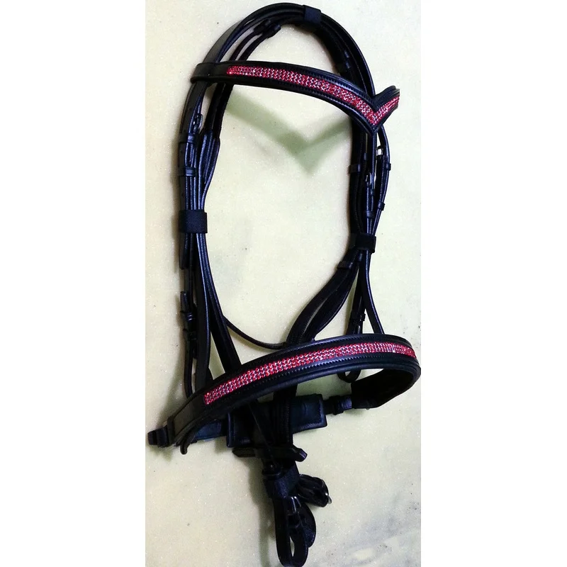 Top Quality Premium Horse Leather Snaffle Bridle With Half Round Noseband For Horse Ridding At Affordable Price