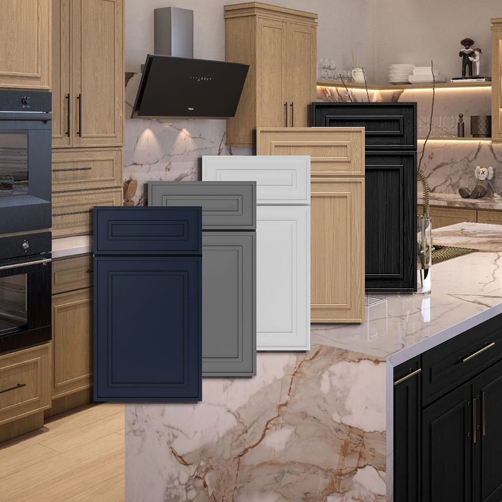 American Style Frame&Frameless 3D Plywood Modern Design Cabinet RTA Kitchen Cabinet Complete Sets