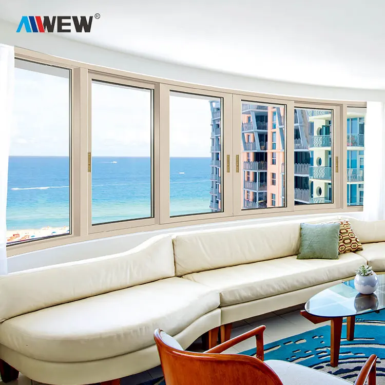 China customized powder coating aluminium frame balcony window casement house aluminum windows