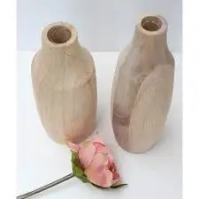 Wooden Flower Poat  Custom Design Wholesale Unique MDF Wood Flower Vase For Home and Office Decoration