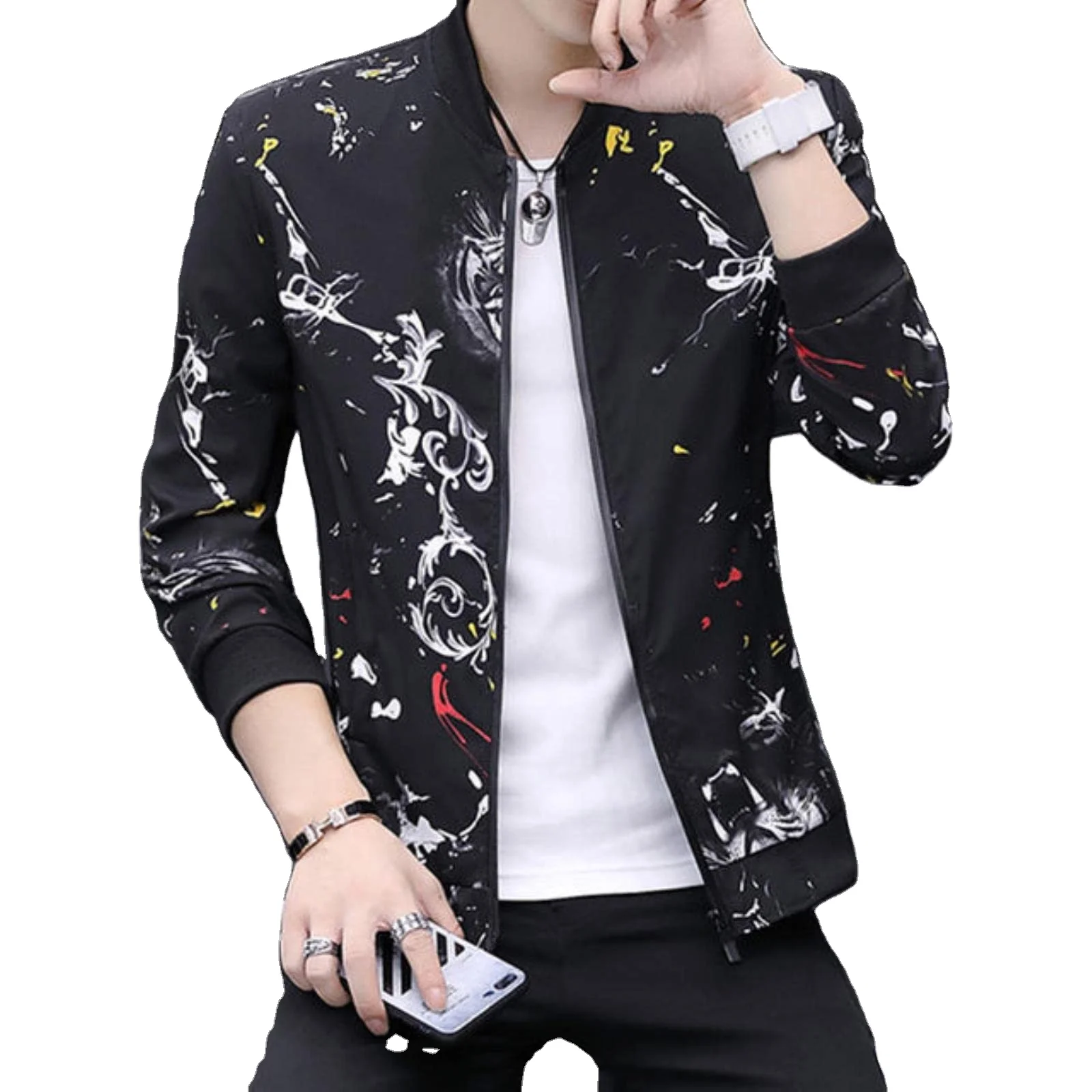 Latest Stylish Winter Jacket For Men Wholesale Custom Streetwear Embroidery Printed Baseball Varsity Softshell Bomber Jacket Men