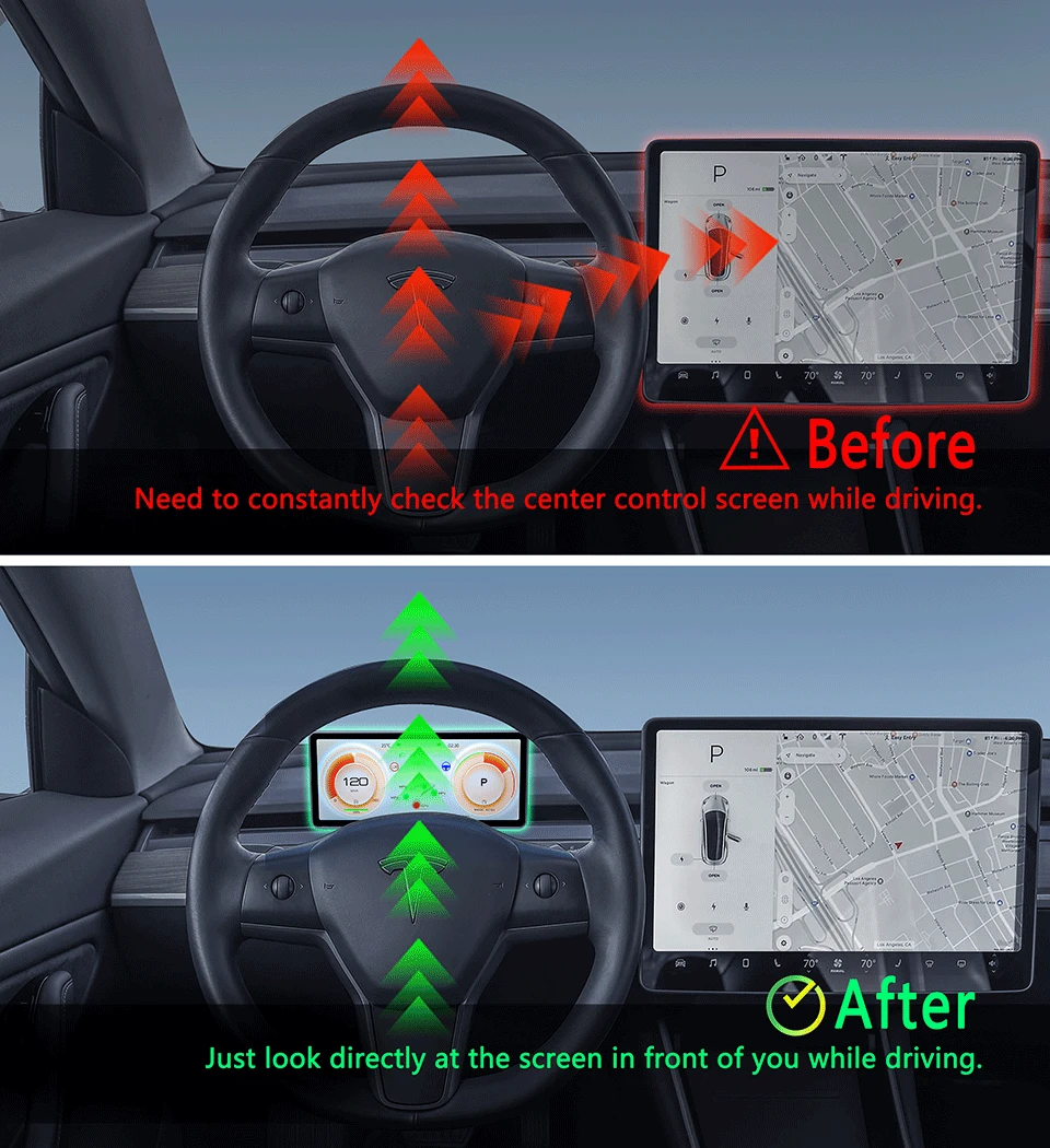 CATRONICS для 2023 Tesla аксессуары модель 3 Y цифровая приборная панель с дисплеем Carplay Android Auto HUD