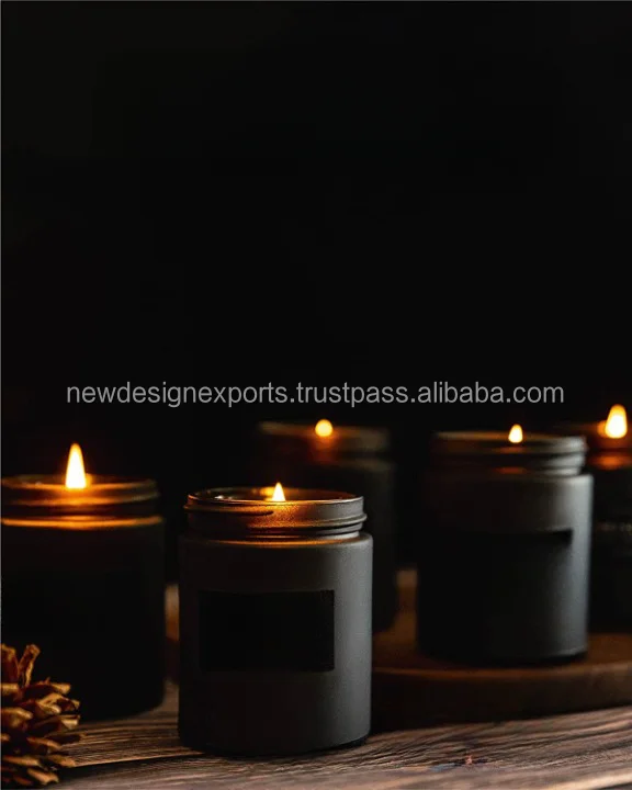 Best Home Decor and Christmas Gifting Soy Candle Smoke and Vanilla Scented Long-Lasting Paraffin Wax for Birthdays Weddings