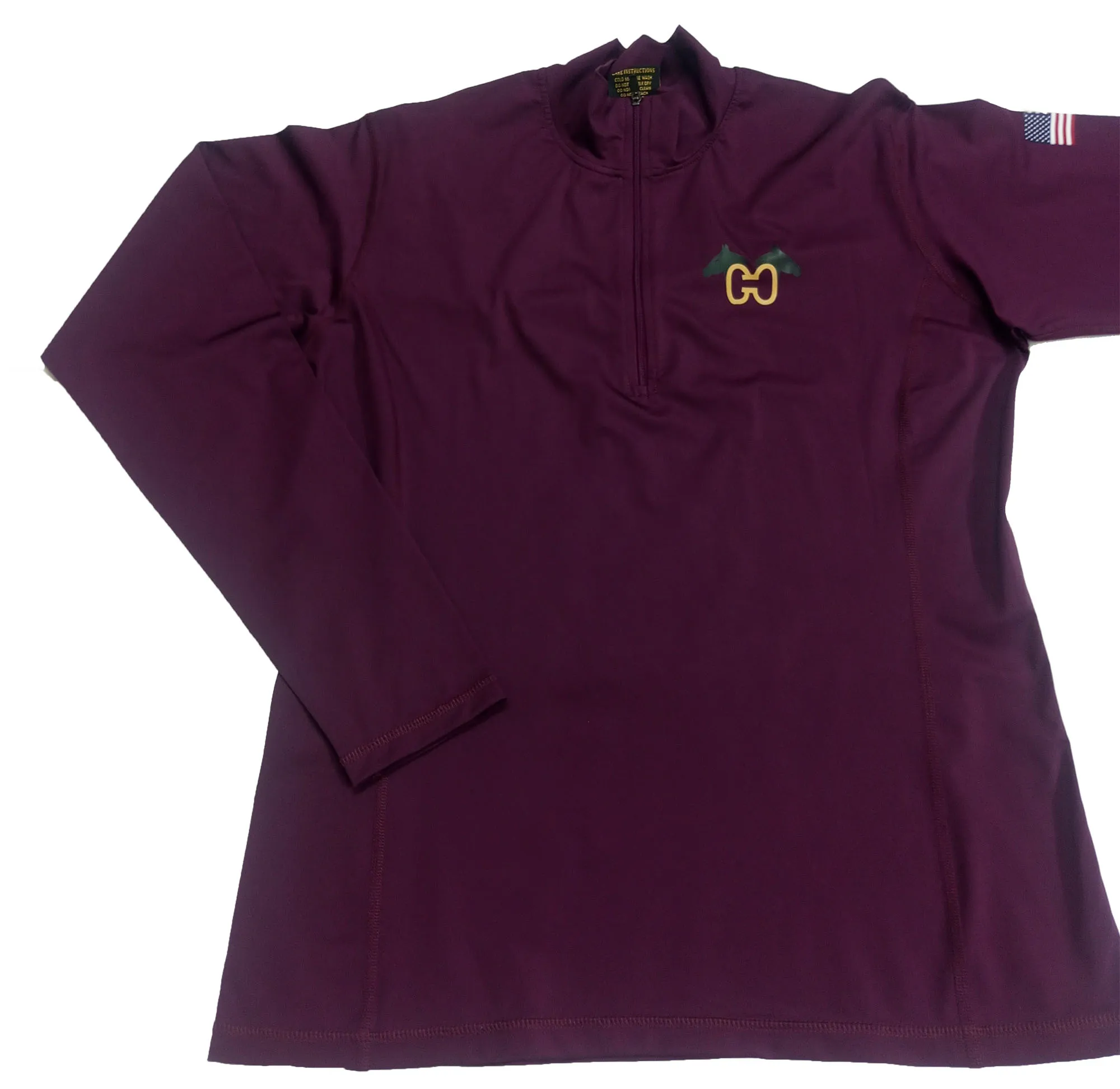 Equestrian Sun Shirt for Women -Ladies Long Sleeve Horseback Riding Base Layer Shirt - English and Dressage Horse Riders Gift