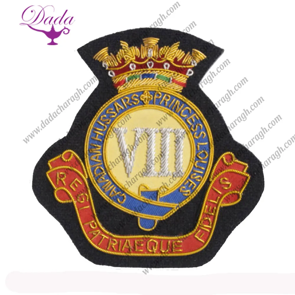 Hand Embroidered USN motif Metal Thread Bullion Wire American Officer Crest, Badge, Shadow Box, Patches, Naval