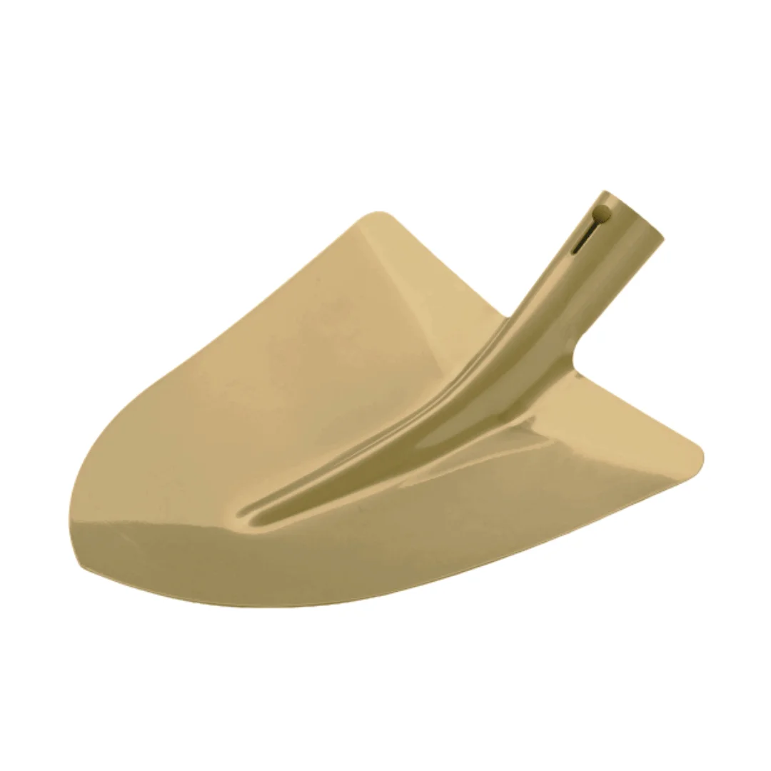 Top-Selling 14 1/2 in Gold Zinc-Plated Steel Shovel Durable and Robust for Construction Sites and Building Work Sand