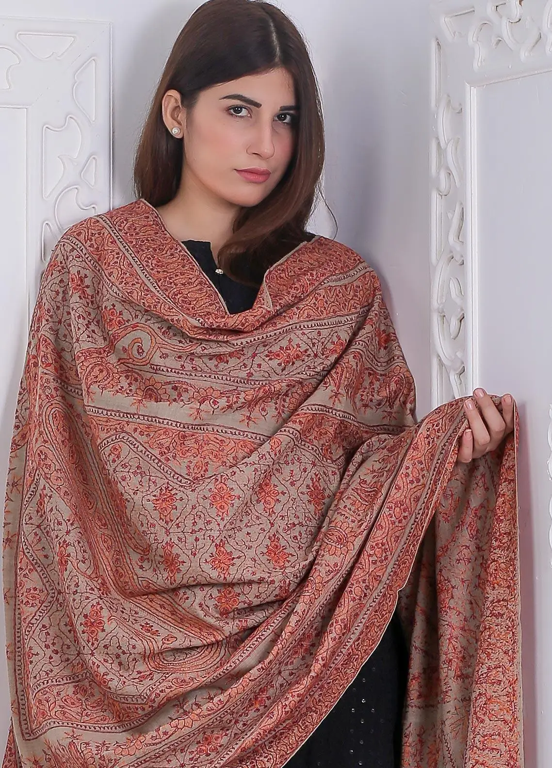 Womens Fancy Crinkle Shawl Scarf Fashion Cotton Scarves