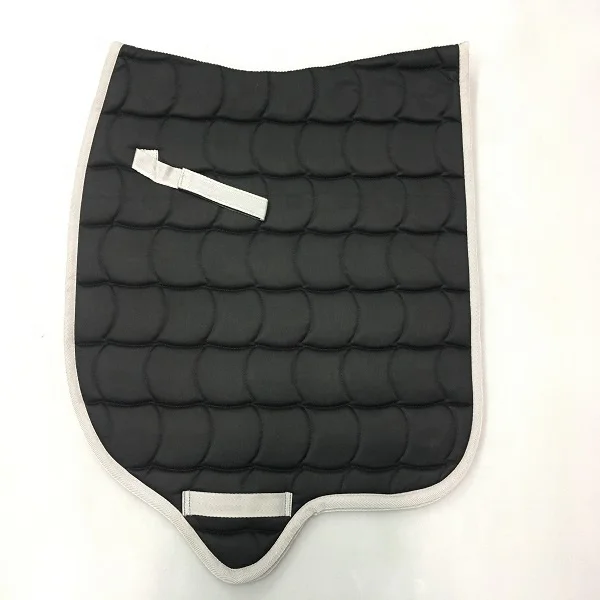 Black/White/Gold Flower Diamond Quilt Dressage Saddle Pad Twisted Piping Equestrian Soft Touch Saddle Cloth Manufacturer UK