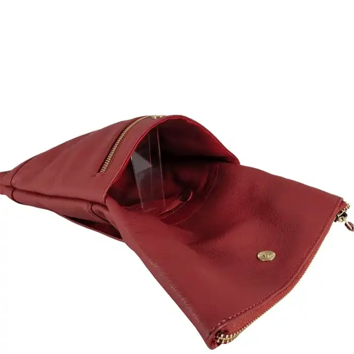 Luxury Quality Red Pebble Grain Leather Mini Flap Over Backpack Vintage style Top Indian Supplier Manufacturer