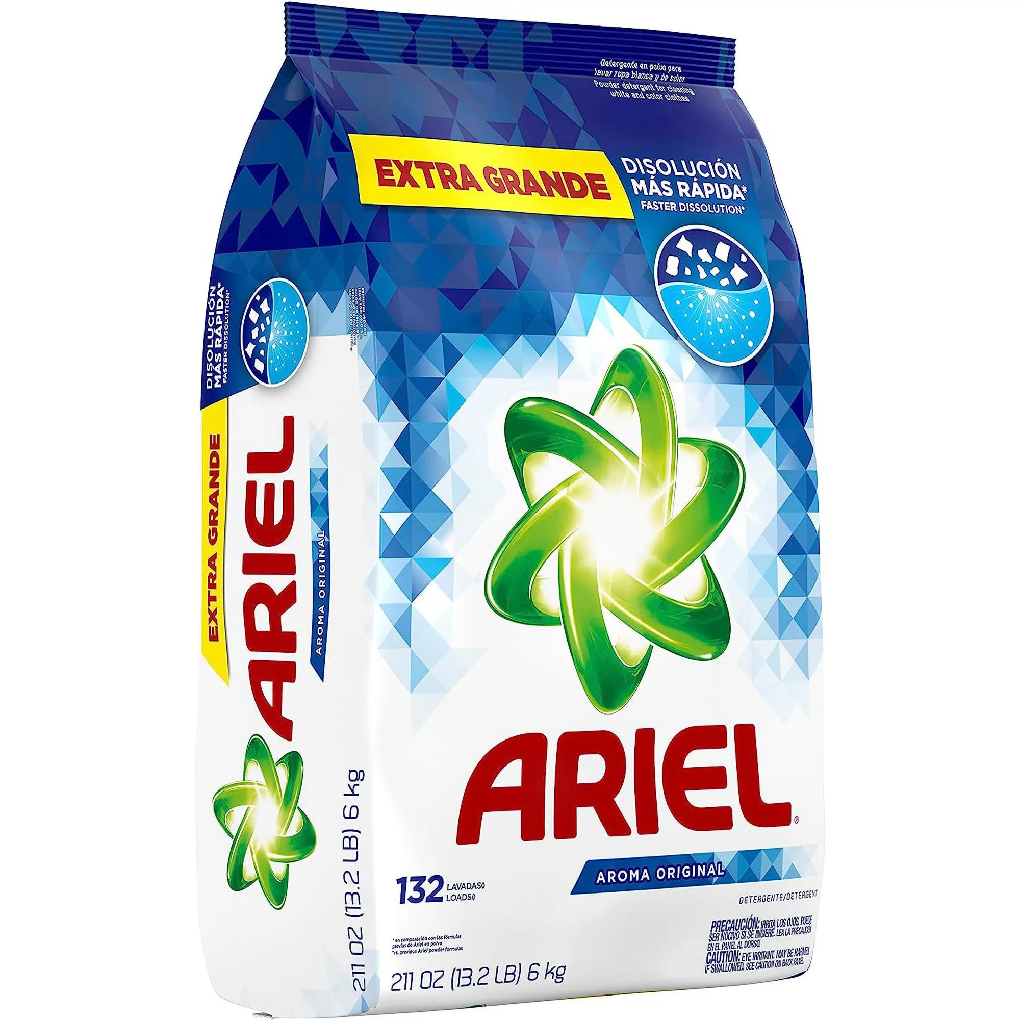 Ariel Powder Laundry Detergent, Original Scent, 211 ounces 132 Loads, (Pack of 1)