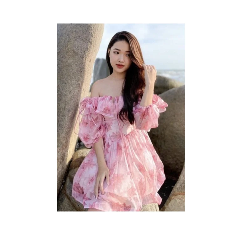 Summer Dress High Quality Sustainable For Women Clothing Beautiful Design Customized Color Vietnam Manufacturer