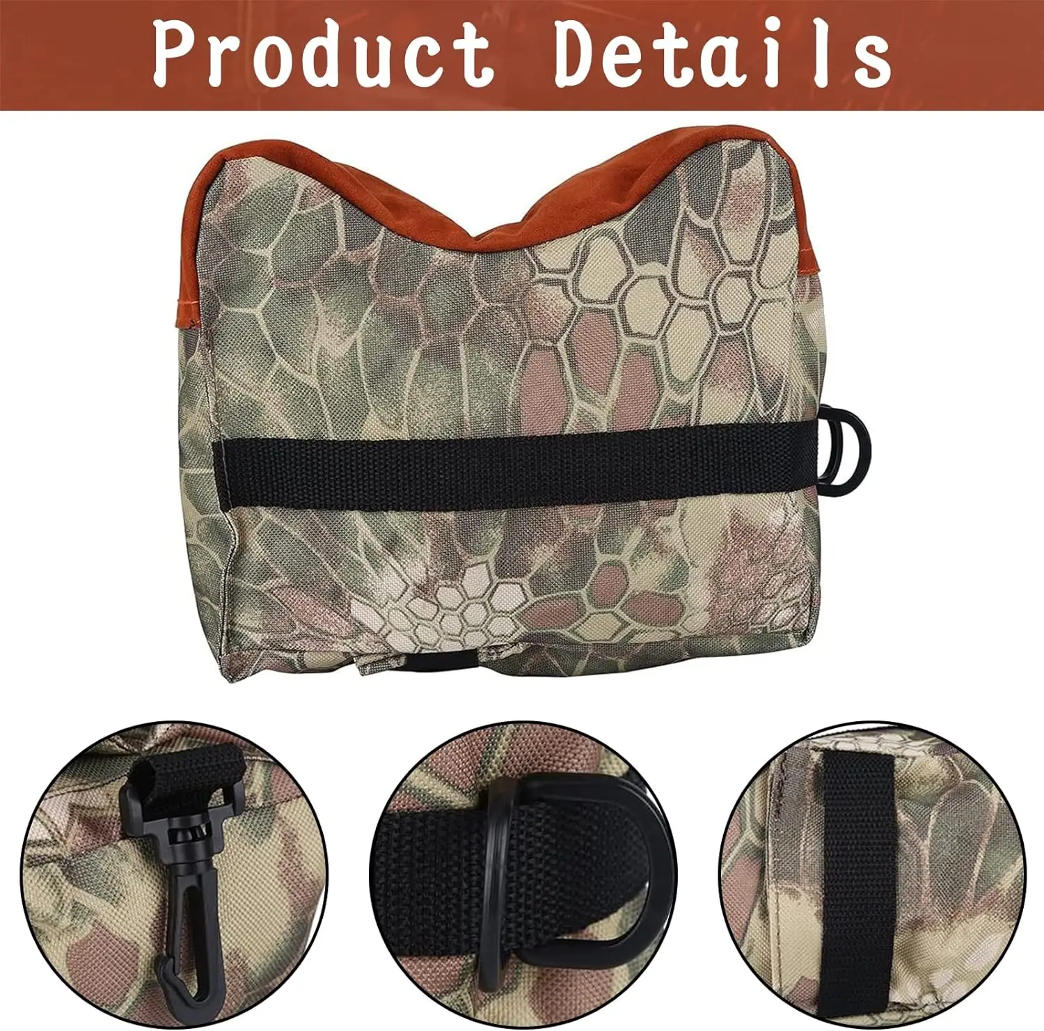 Tactical Shooting Gun Rest and Front Sand Bags Hunting Bench Steady Unfilled Green
