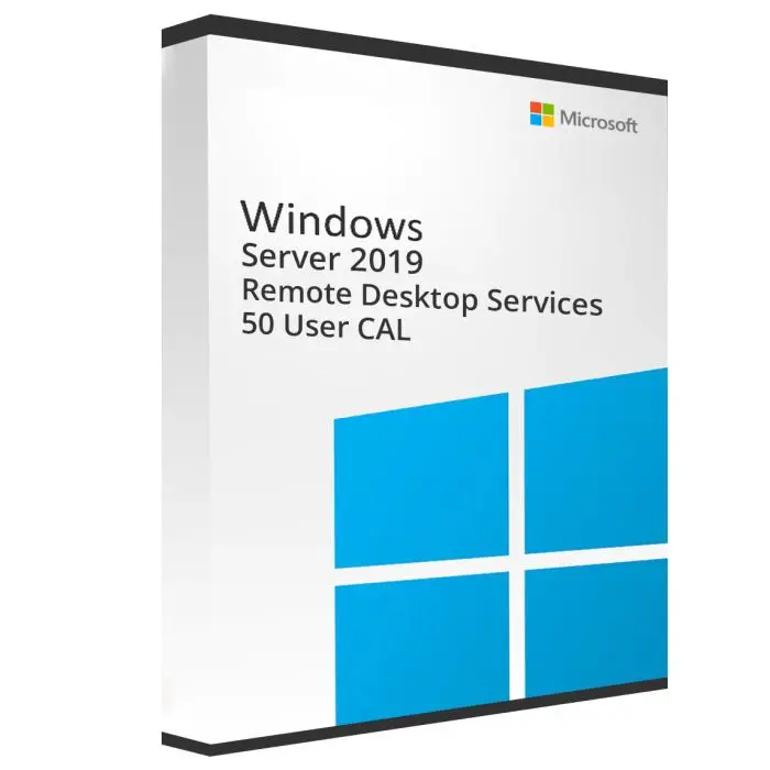 Microsoft Windows Server 2019 RDS CAL Remote Desktop Services User Connections 50 Users Revolution Soft