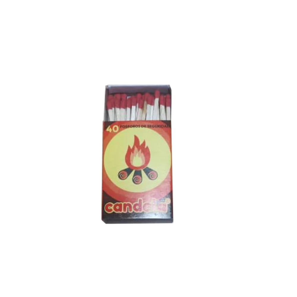 Top selling household safety matches with good quality of pocket wooden matches sulphur free 40 splints long black matchsticks
