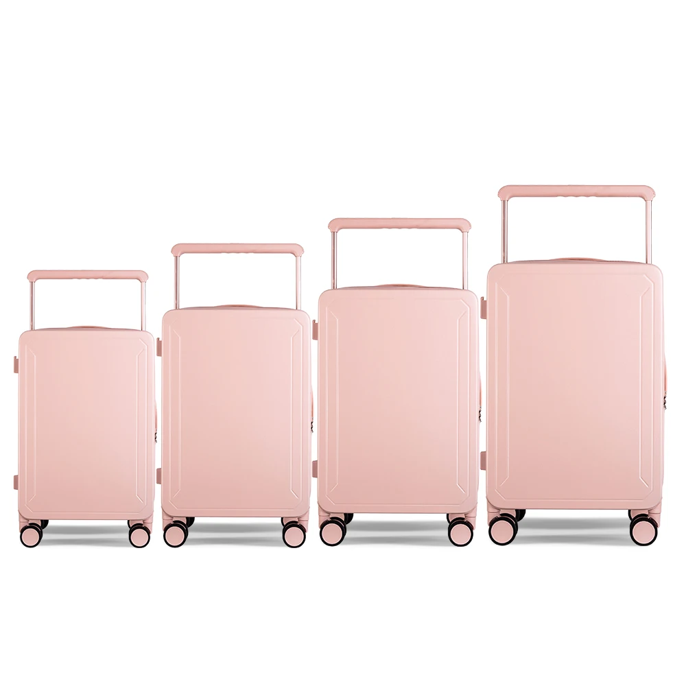 2024 New Trends Hand Cabin Trolley Rolling PC hard shell Business Wide Trolley Suitcase Sets Travel with TSA Lock