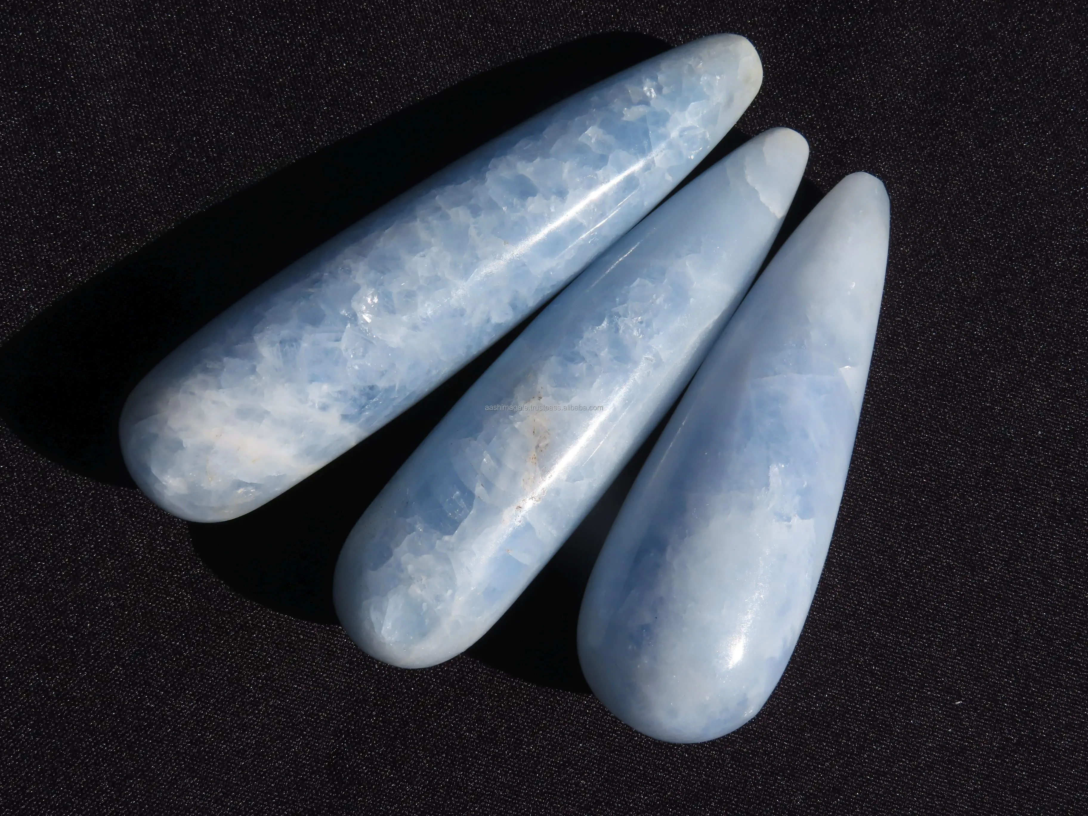 4 дюйма синий кальцит гладкие массажные палочки натуральный кварцевый кристалл Ремесла драгоценный камень рейки нефрит фэн-шуй минералы материал
