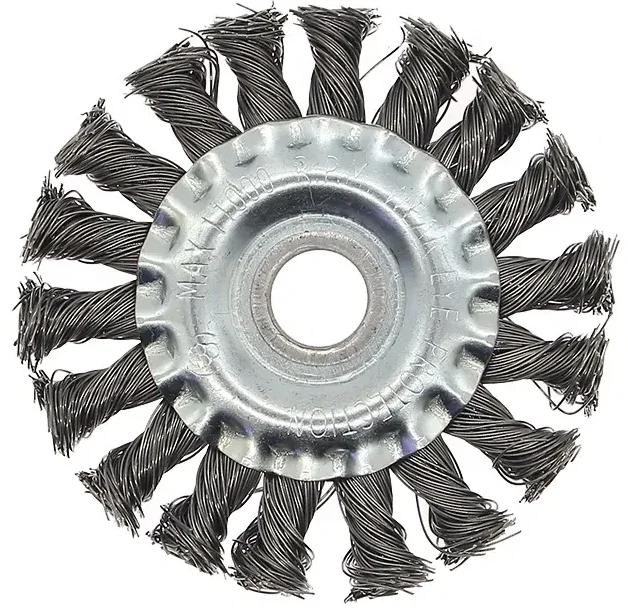 Hand Tools Spare Parts 4inch 4.5inch 5inch 6inch Brass Knotted wheel Steel Iron Wire Brush for Polishing and Cleaning 200mm