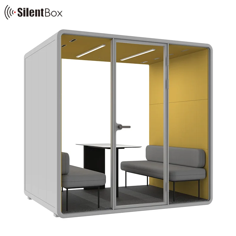 Multiple color options office pods soundproof meeting room with intelligent controller