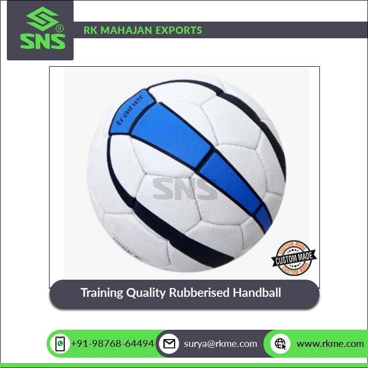 Indian Supplier of Good Quality Extra Grip Surface Hand-Stitched Training Quality Rubberized Handball at Competitive Price