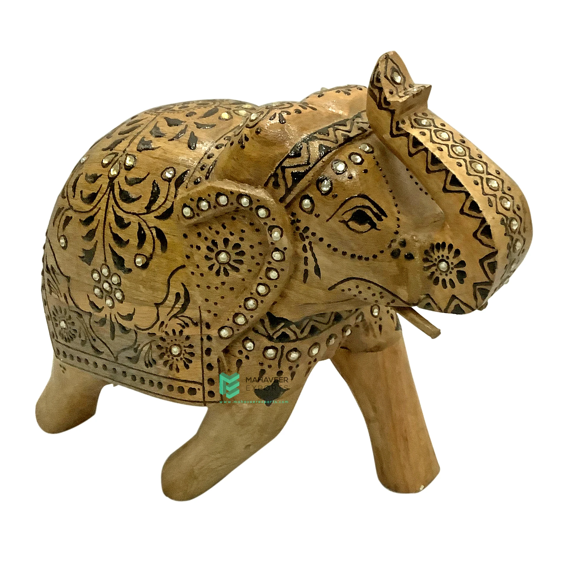Best Selling Fine Hand Painted Wooden Elephant Figure Beautifully Hand Crafted Statue / Figures Gifts & Home Decor Furniture